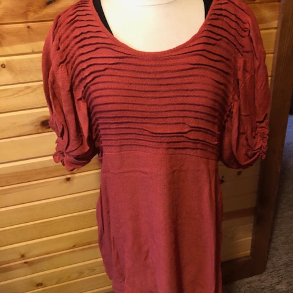 Rust w/Tiny Dots Boho Top